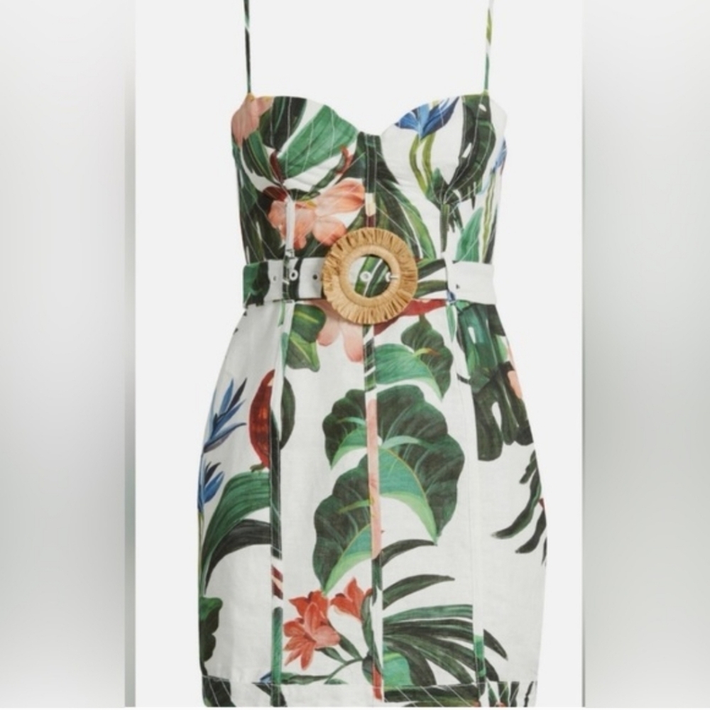 FARM Rio Tropical Linen Sundress with Belt - Picture 10 of 11